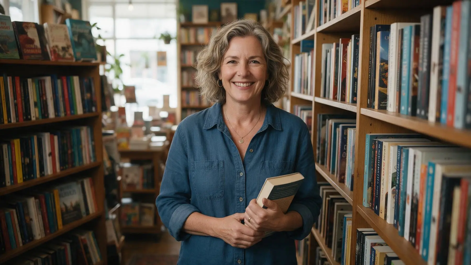 Independent bookshop owner smiling, how lenders assess serviceability